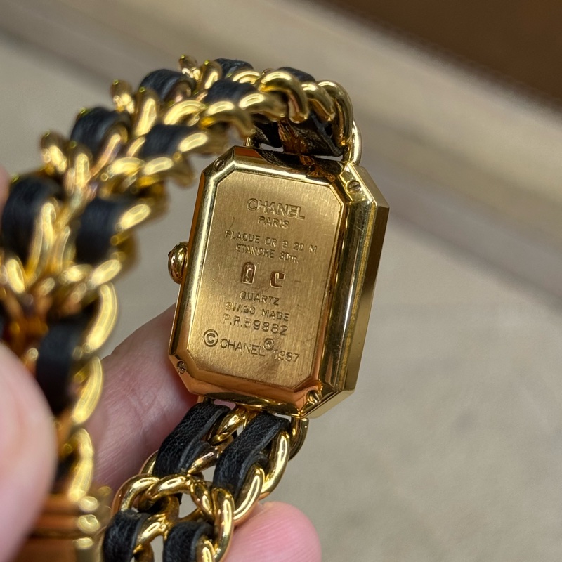 上架中🔑Chanel 黑金Premiere首映皮穿鍊腕錶/L號-7