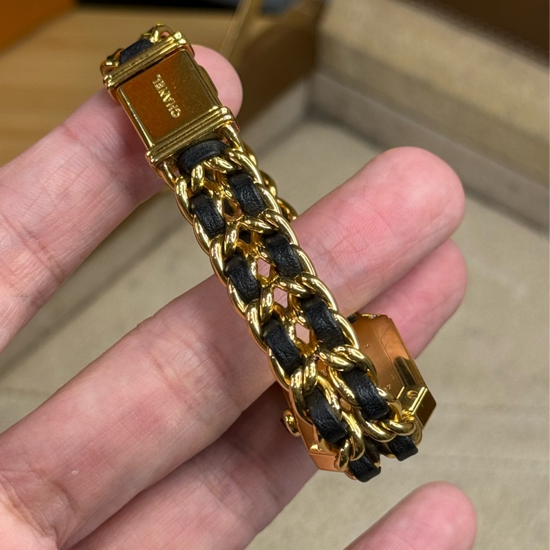 上架中🔑Chanel 黑金Premiere首映皮穿鍊腕錶/L號-9