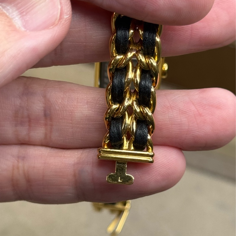 上架中🔑Chanel 黑金Premiere首映皮穿鍊腕錶/L號-14