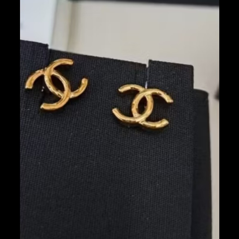 Chanel 全新 雙C秀美金色耳環-2