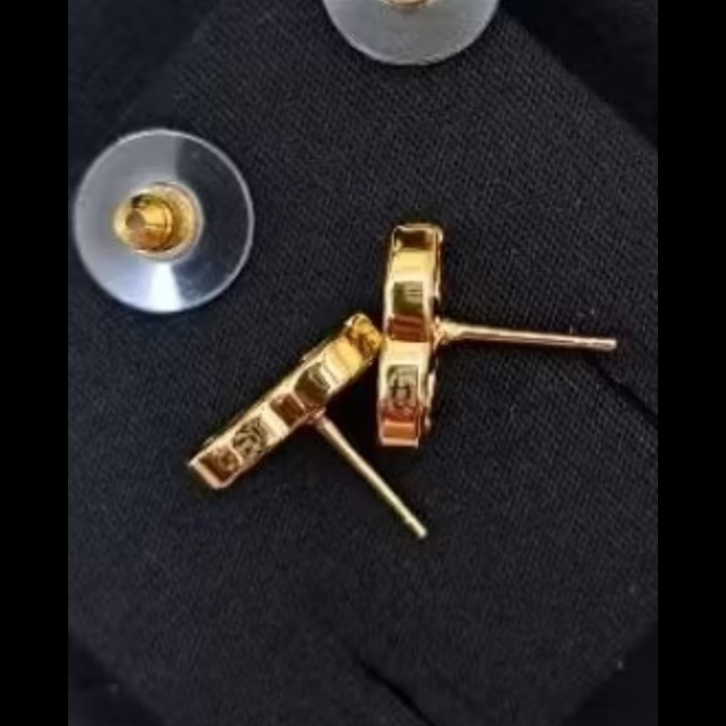 Chanel 全新 雙C秀美金色耳環-3