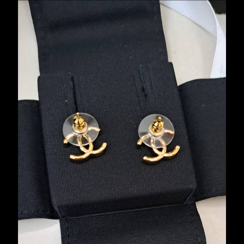 Chanel 全新 雙C秀美金色耳環-6