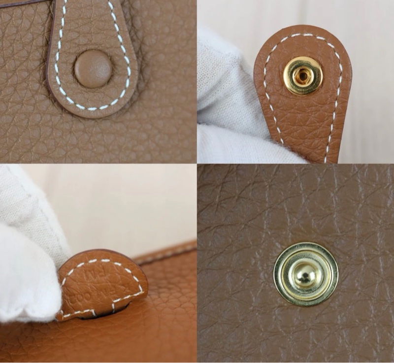 「JL精品代購」極新 Hermes Mini evelyne 金棕金釦-7