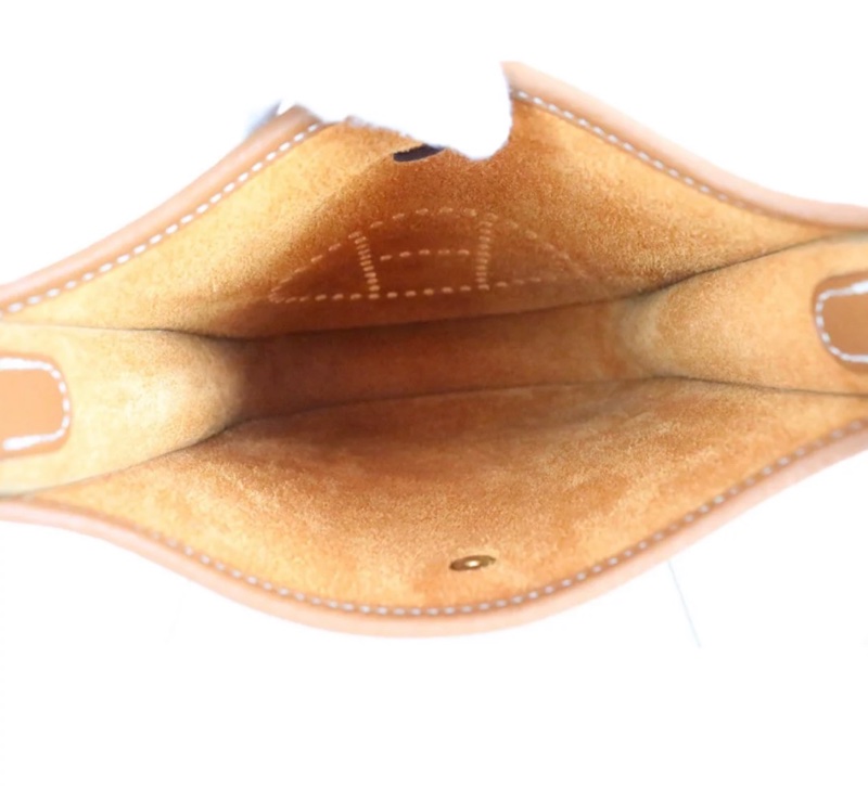 「JL精品代購」極新 Hermes Mini evelyne 金棕金釦-8