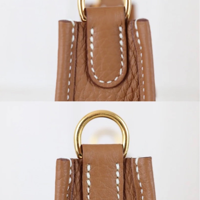 「JL精品代購」極新 Hermes Mini evelyne 金棕金釦-11