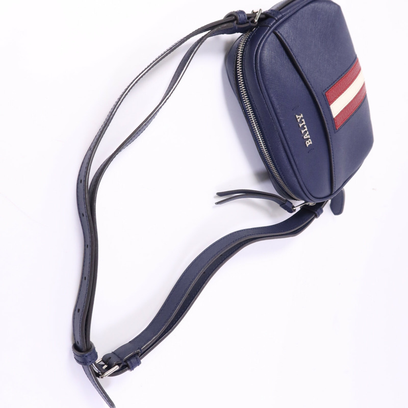 BALLY 牛皮皮革Shoulder Bag銀扣肩背袋-8