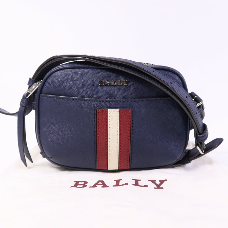 BALLY 牛皮皮革Shoulder Bag銀扣肩背袋-9