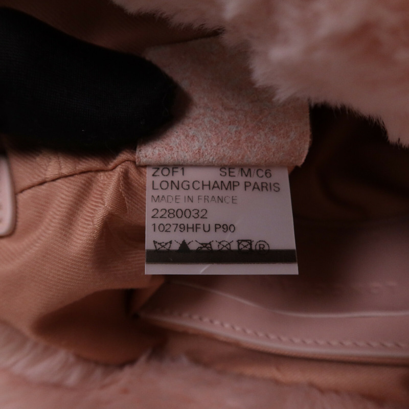Longchamp 毛茸Shoulder Bag銀扣手挽肩背兩用袋-7