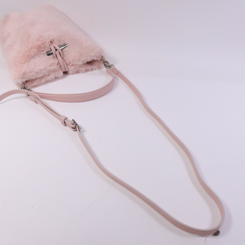 Longchamp 毛茸Shoulder Bag銀扣手挽肩背兩用袋-8