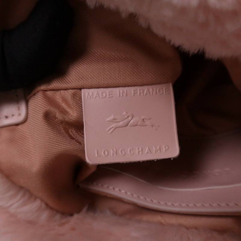 Longchamp 毛茸Shoulder Bag銀扣手挽肩背兩用袋-14