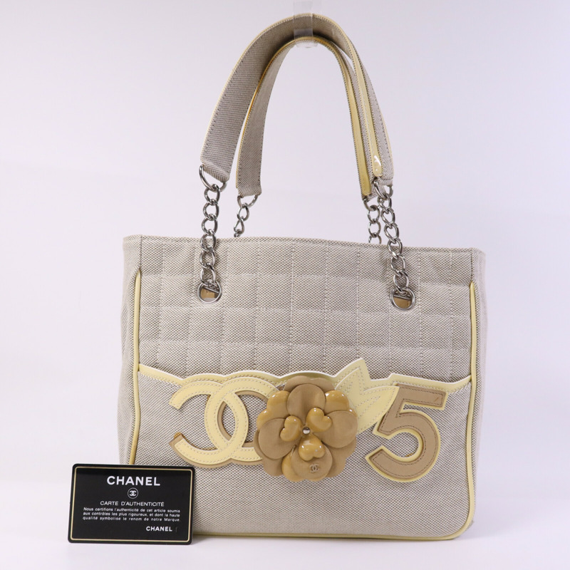 CHANEL 帆布Hand Bag銀扣手挽袋-9