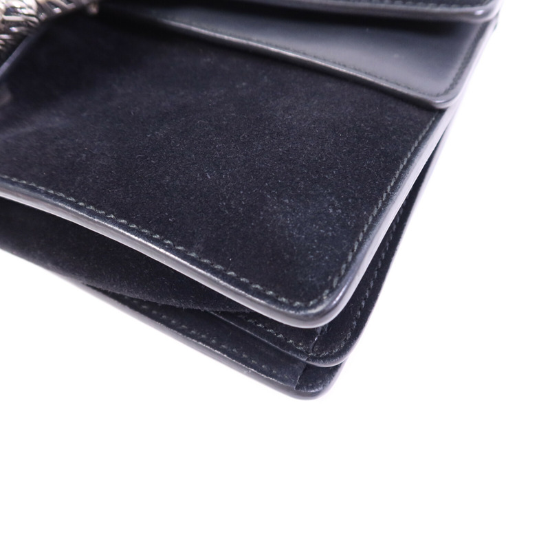 GUCCI 牛皮/麂皮皮革Dionysus銀扣鏈帶肩背袋-10