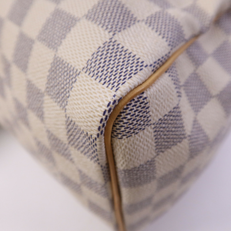 LOUIS VUITTON Damier Azur Speedy 25金扣手挽袋-12