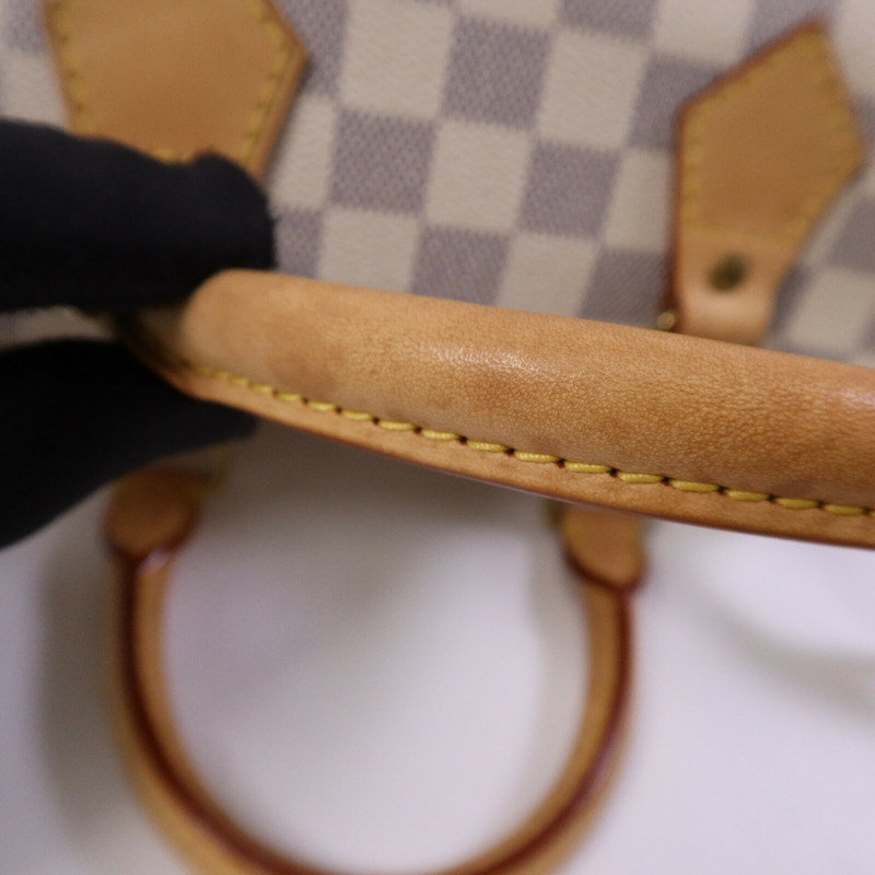 LOUIS VUITTON Damier Azur Speedy 25金扣手挽袋-18