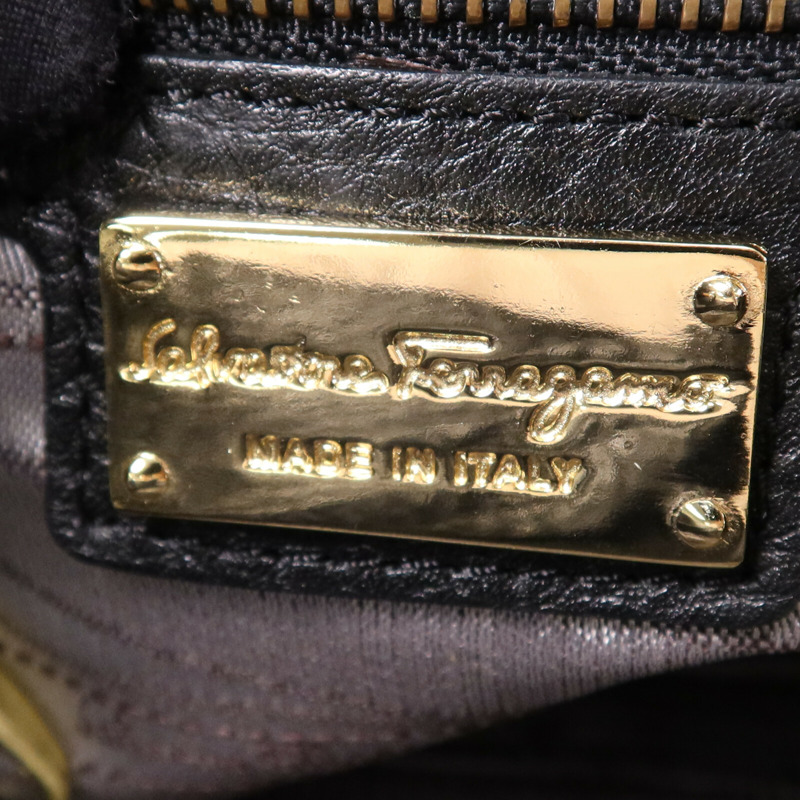 Salvatore Ferragamo 牛皮皮革Shoudler Bag金扣肩背袋-5