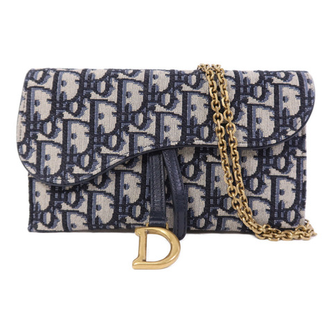 Dior 帆布Dior Oblique金扣鏈帶肩背袋