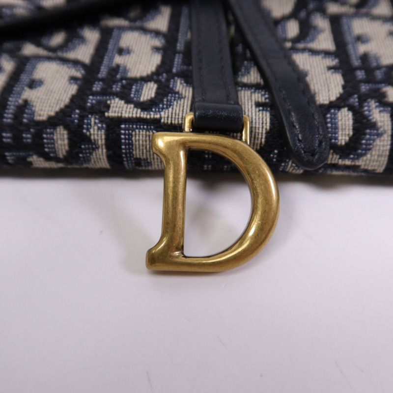 Dior 帆布Dior Oblique金扣鏈帶肩背袋-6