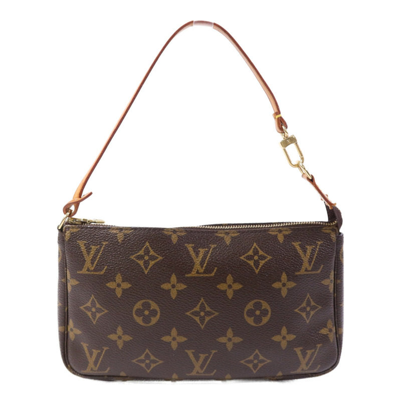 LOUIS VUITTON Monogram Pochette Accessoires金扣手挽袋-1