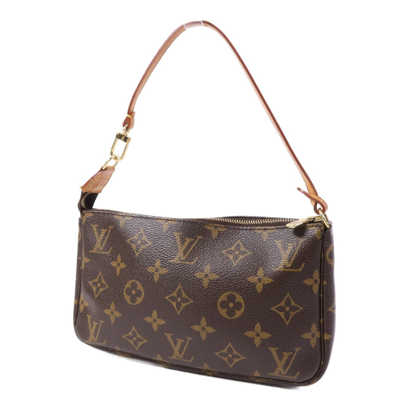LOUIS VUITTON Monogram Pochette Accessoires金扣手挽袋-2