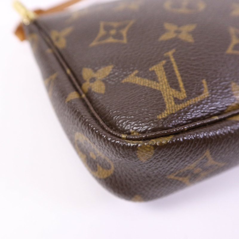 LOUIS VUITTON Monogram Pochette Accessoires金扣手挽袋-12