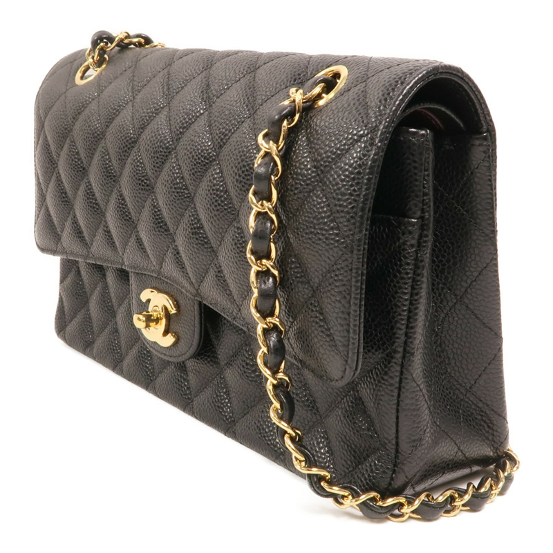 CHANEL 牛皮皮革Classic 25金扣鏈帶肩背袋-2