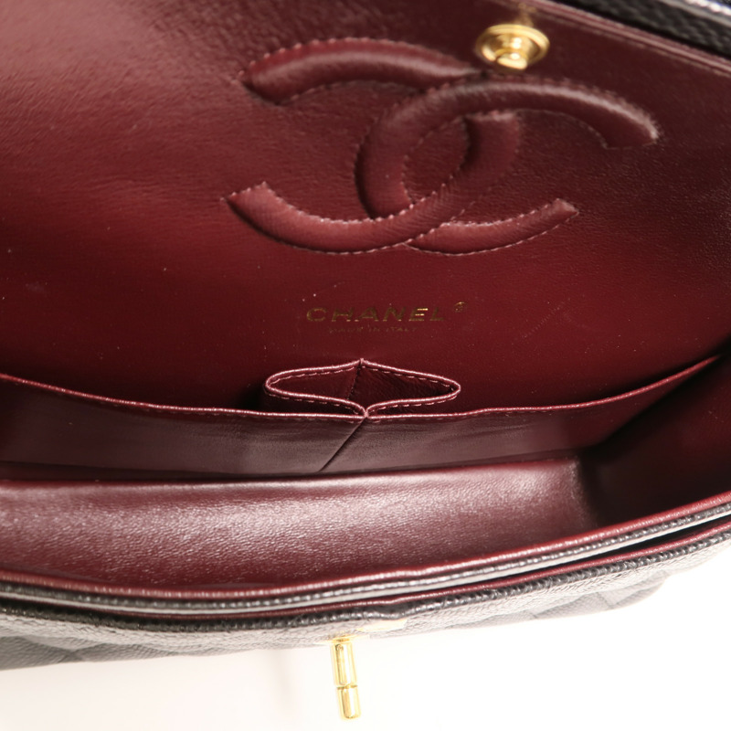 CHANEL 牛皮皮革Classic 25金扣鏈帶肩背袋-4