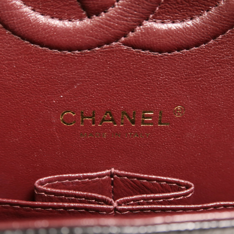 CHANEL 牛皮皮革Classic 25金扣鏈帶肩背袋-5