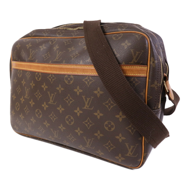 LOUIS VUITTON Monogram Reporter GM金扣肩背袋-2