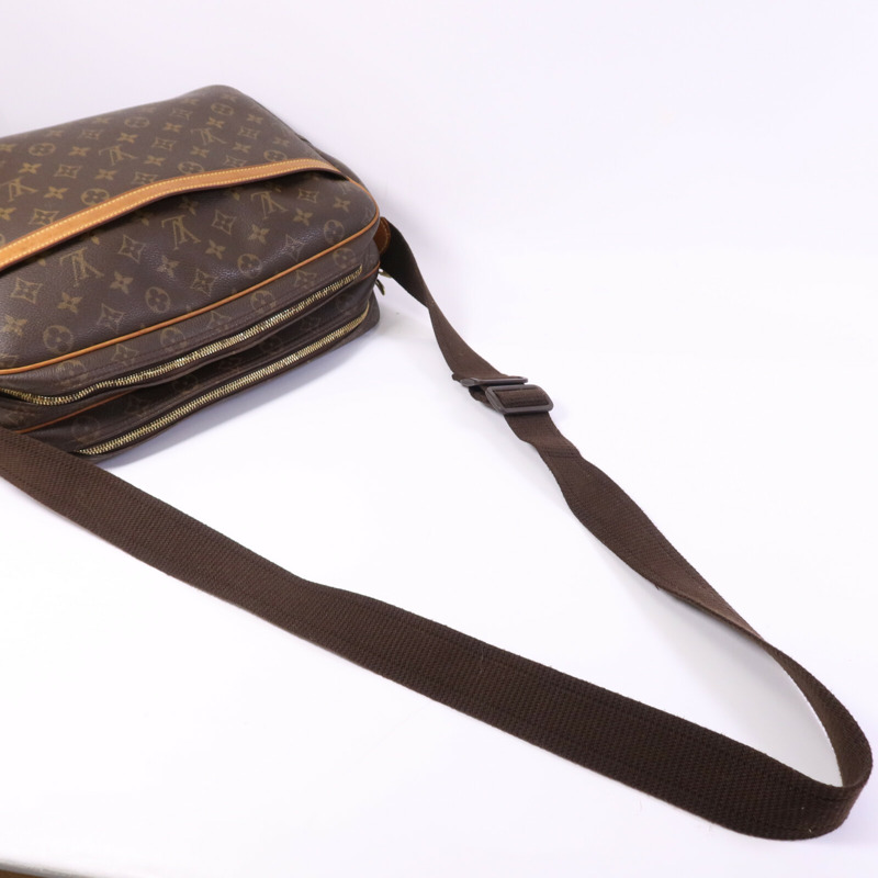 LOUIS VUITTON Monogram Reporter GM金扣肩背袋-9