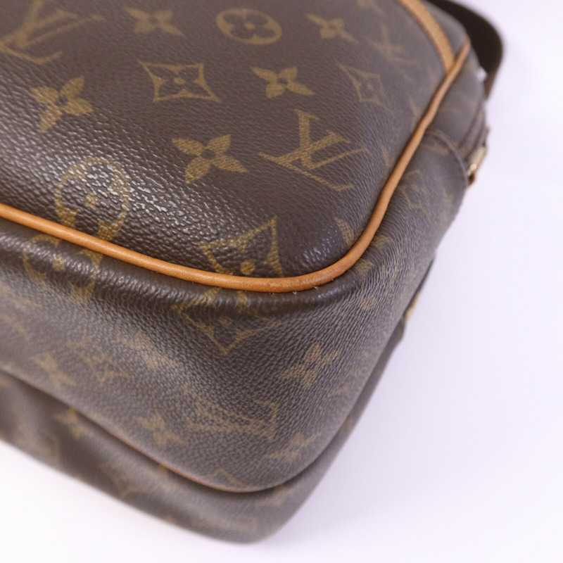 LOUIS VUITTON Monogram Reporter GM金扣肩背袋-10