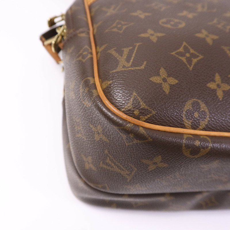 LOUIS VUITTON Monogram Reporter GM金扣肩背袋-11