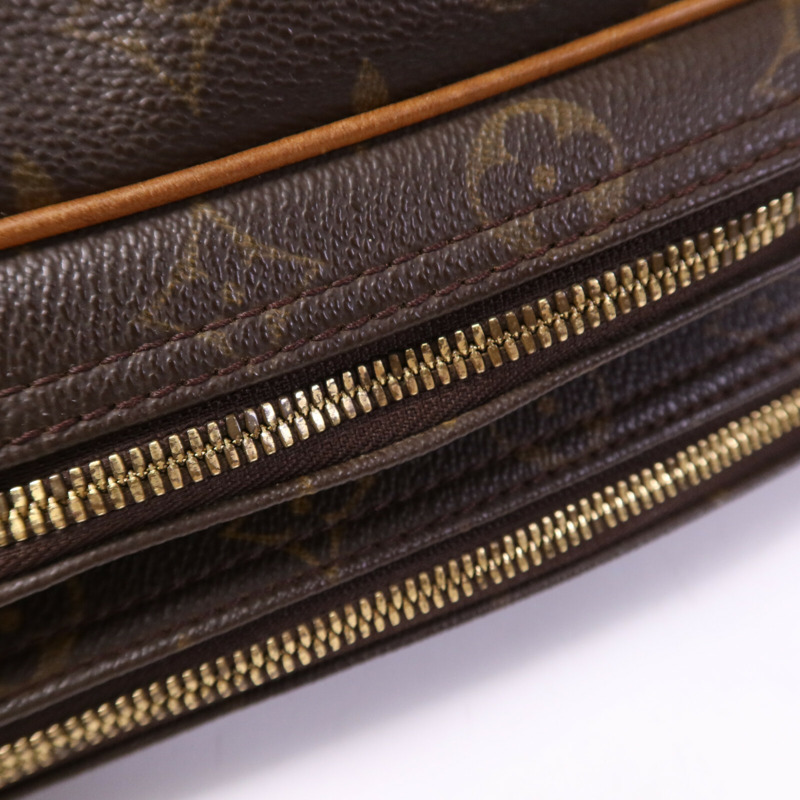 LOUIS VUITTON Monogram Reporter GM金扣肩背袋-18