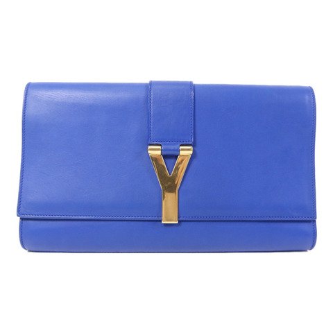 YVES SAINT LAURENT 牛皮皮革Clutch金扣手拿包