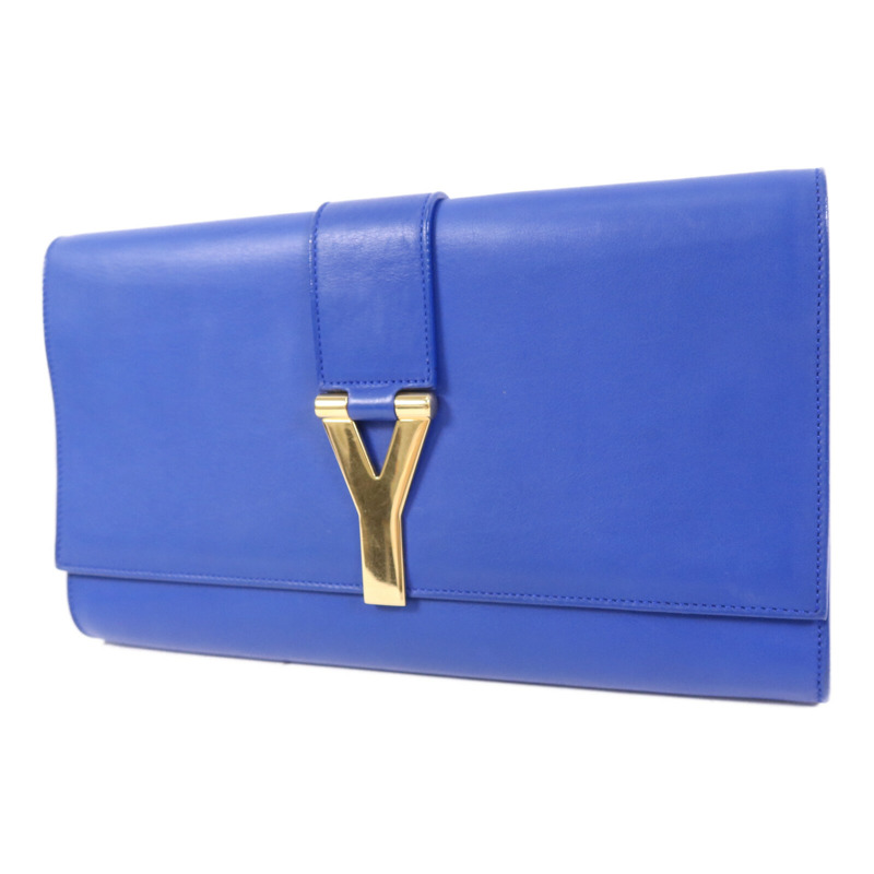 YVES SAINT LAURENT 牛皮皮革Clutch金扣手拿包-2