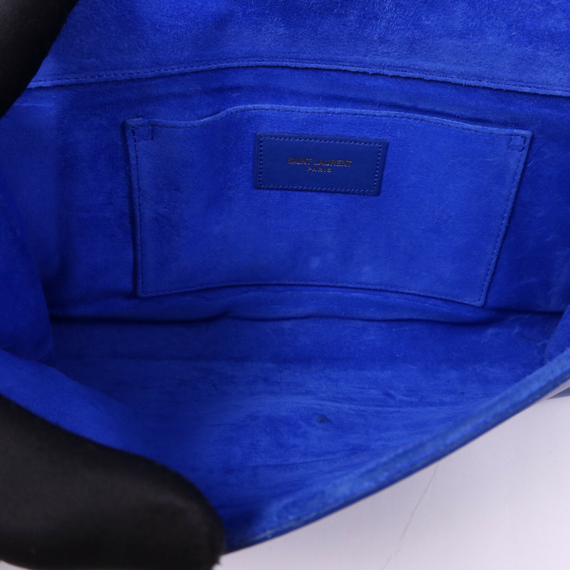 YVES SAINT LAURENT 牛皮皮革Clutch金扣手拿包-4