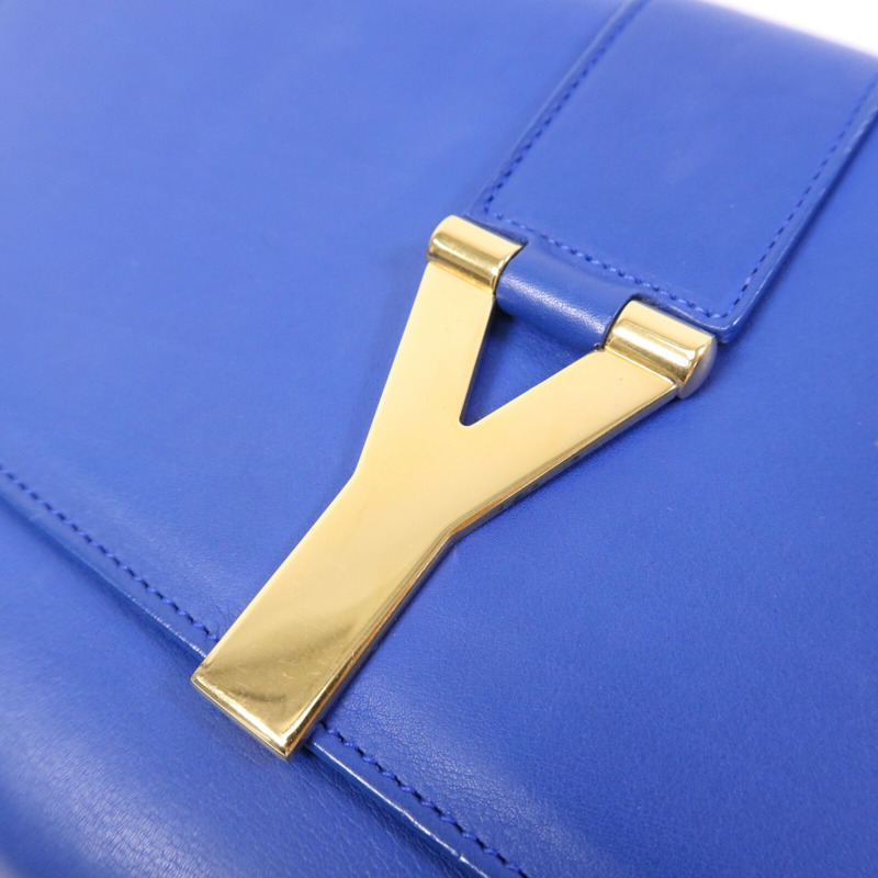 YVES SAINT LAURENT 牛皮皮革Clutch金扣手拿包-5