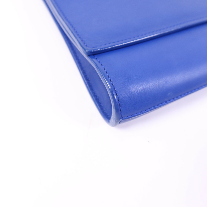 YVES SAINT LAURENT 牛皮皮革Clutch金扣手拿包-10