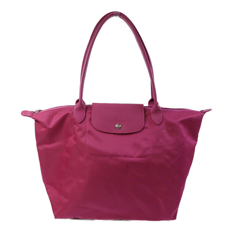 Longchamp 帆布Shoulder Bag銀扣肩背袋