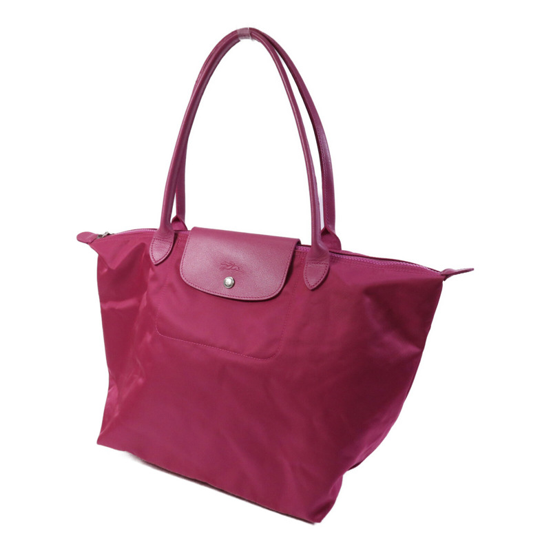 Longchamp 帆布Shoulder Bag銀扣肩背袋-2