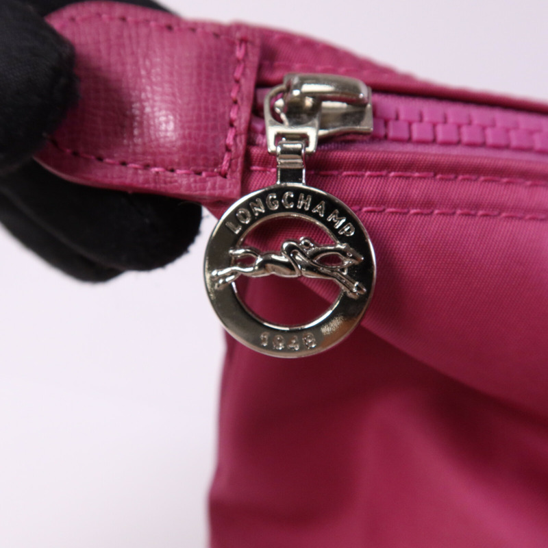 Longchamp 帆布Shoulder Bag銀扣肩背袋-6