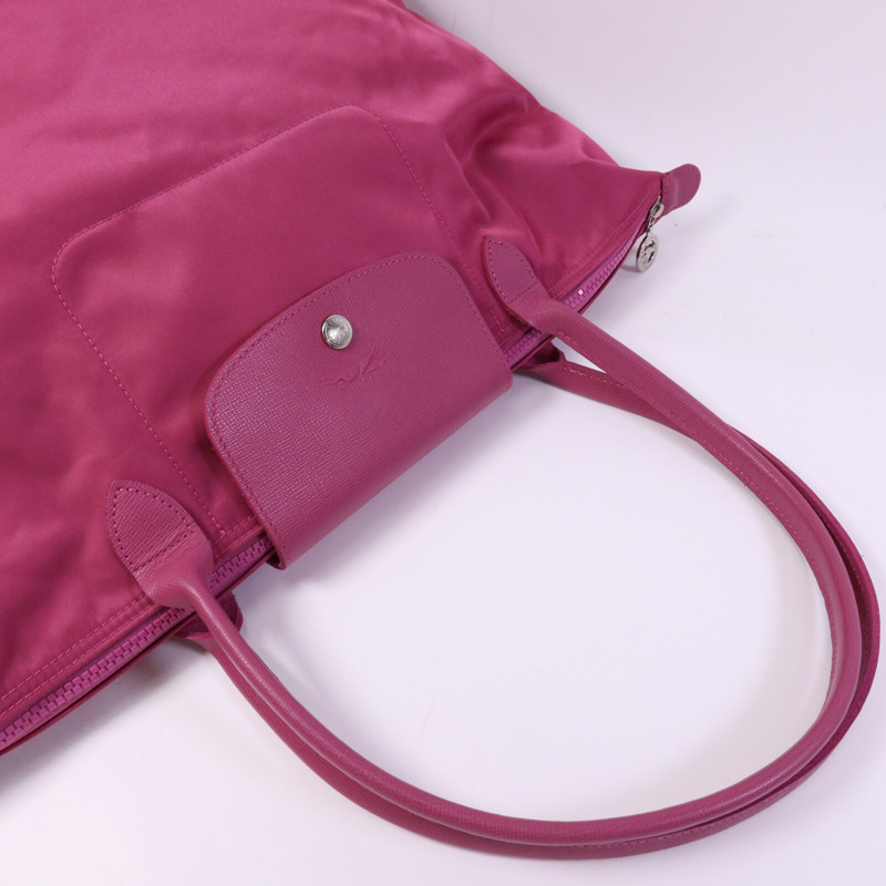 Longchamp 帆布Shoulder Bag銀扣肩背袋-8