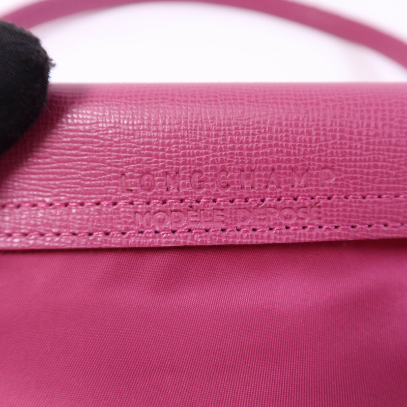 Longchamp 帆布Shoulder Bag銀扣肩背袋-9