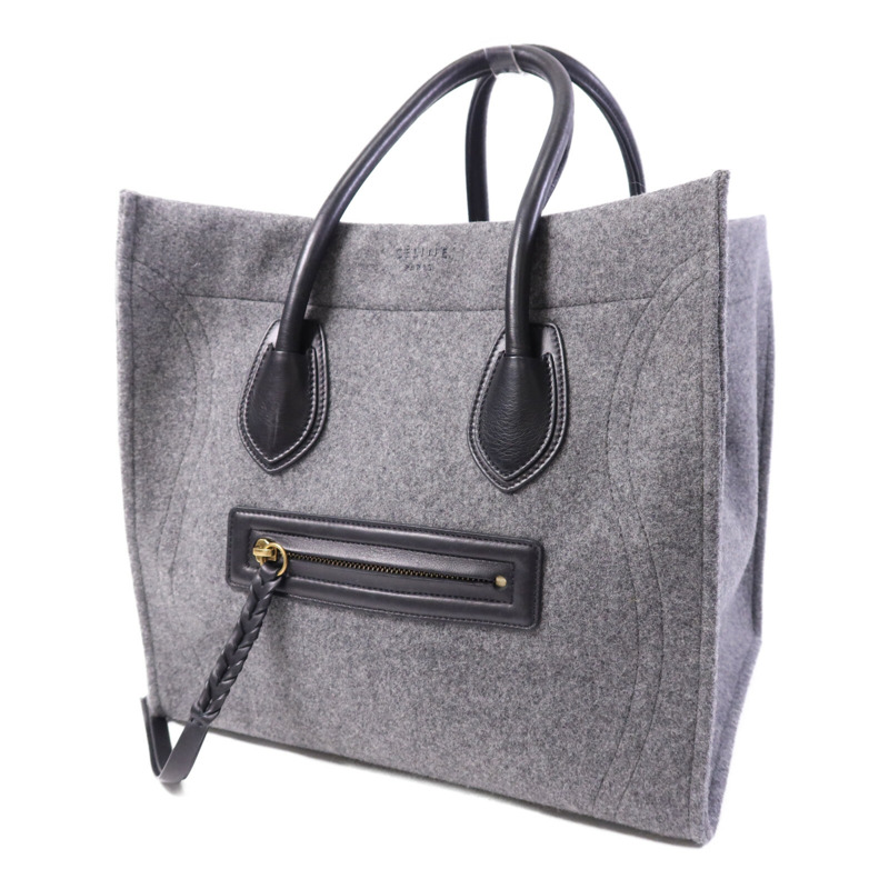 CELINE 羊毛Phantom Luggage金扣手挽袋-2