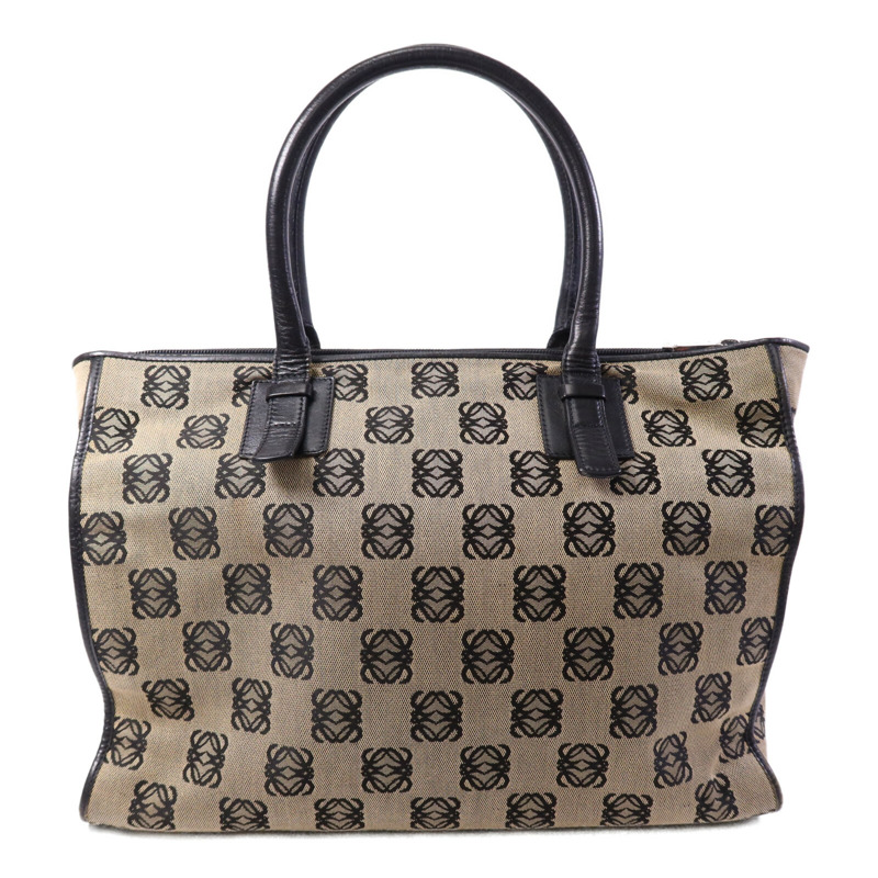 LOEWE 帆布Hand Bag銀扣手挽袋-1