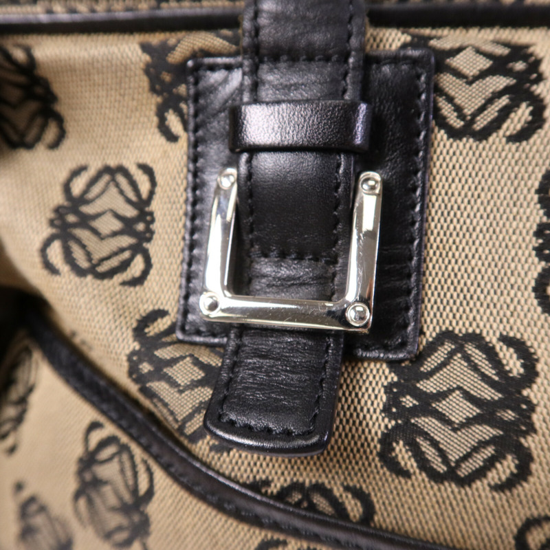 LOEWE 帆布Hand Bag銀扣手挽袋-7