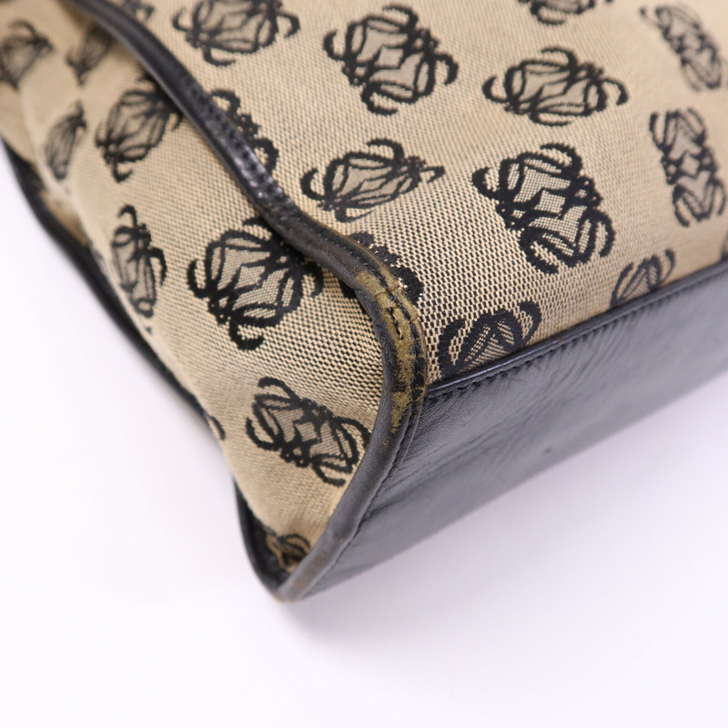 LOEWE 帆布Hand Bag銀扣手挽袋-11