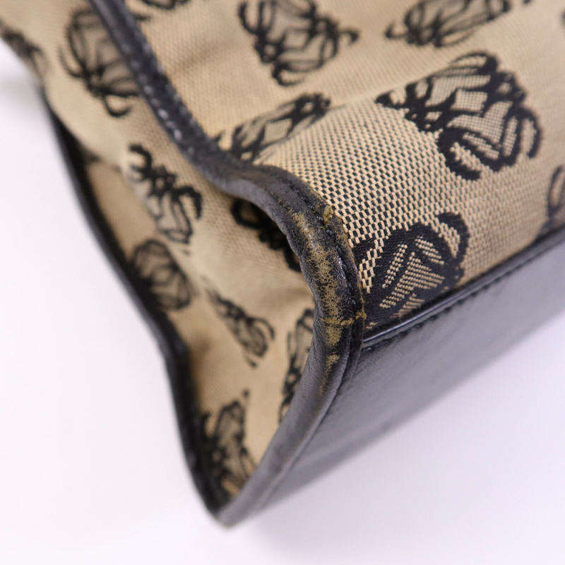 LOEWE 帆布Hand Bag銀扣手挽袋-13