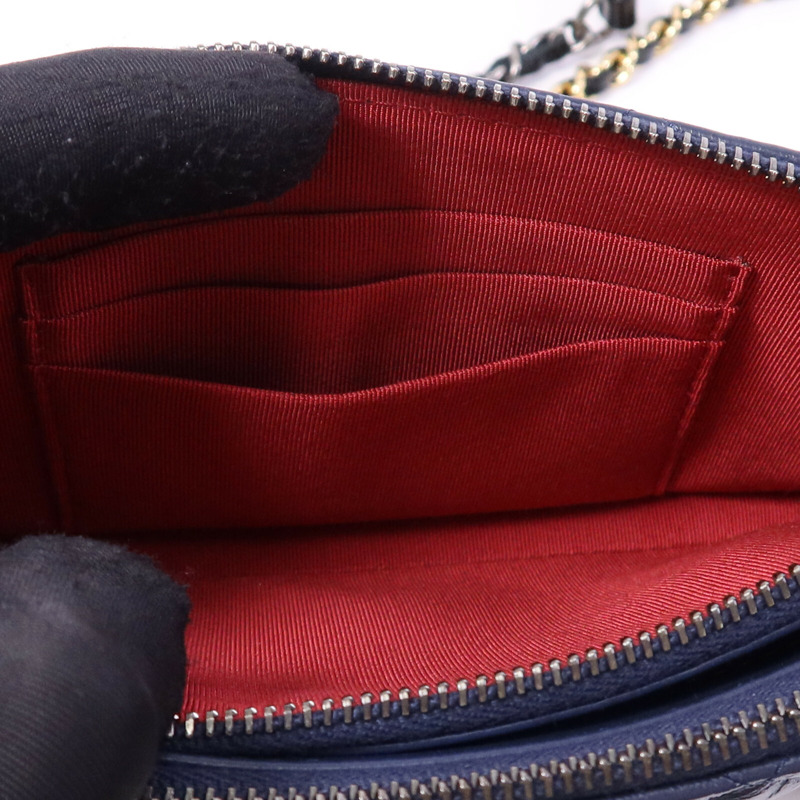 CHANEL 羊皮皮革Gabrielle Wallet On Chain鏈帶肩背袋-6