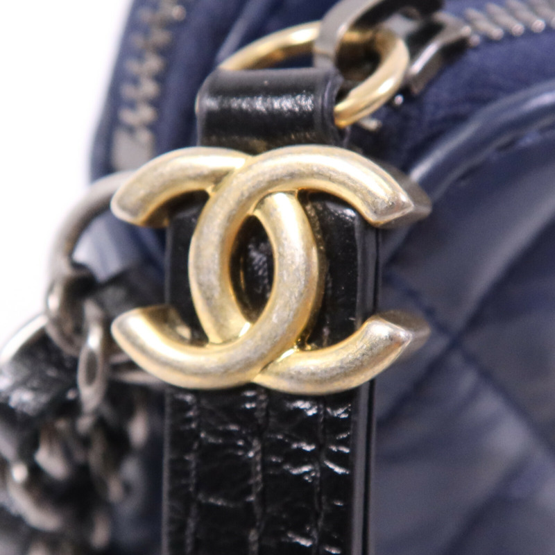 CHANEL 羊皮皮革Gabrielle Wallet On Chain鏈帶肩背袋-8