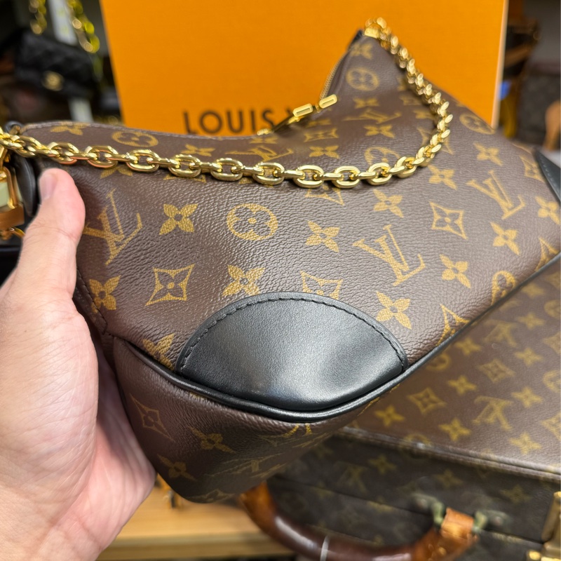 上架中🔑Louis Vuitton 新款原花Boulogne黑牛角肩背-4